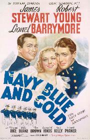 Navy Blue and Gold poster